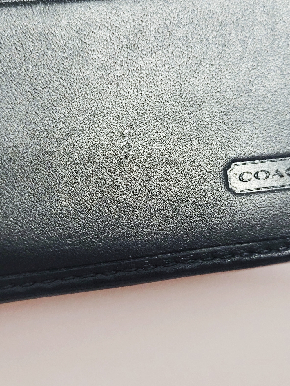Coach Signature Logo Black and Tan Continental Wallet - Picture 4 of 9